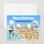 Aangepaste Kerstmis SoCal Briefkaart (Voorkant / Achterkant)