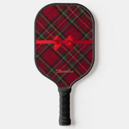 Aangepaste Kerstmis Tartan Plaid Pickleball Paddle