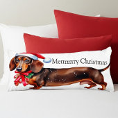 Aangepaste Kerstmis teckel Cute Lichaamskussen