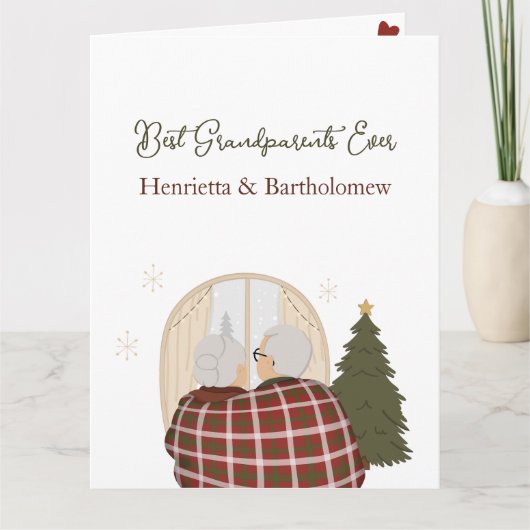 Aangepaste Kerstmis voor de beste grootouders Kaart (Voorkant)