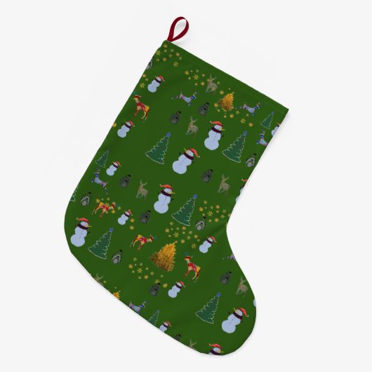 Aangepaste Kerstmuts Grote Kerstsok (Voorkant (Hangend))