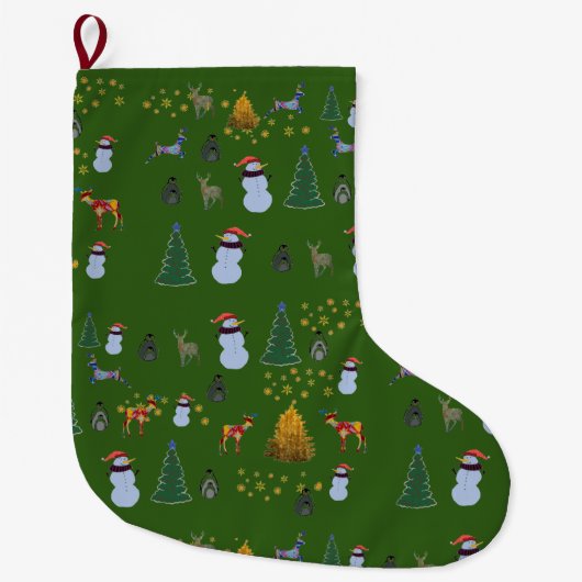 Aangepaste Kerstmuts Grote Kerstsok (Voorkant)