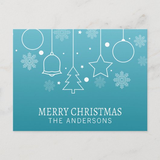 Aangepaste kerstnaam | BRIEFKAART (Voorkant)