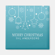 Aangepaste kerstnaam | Magneet