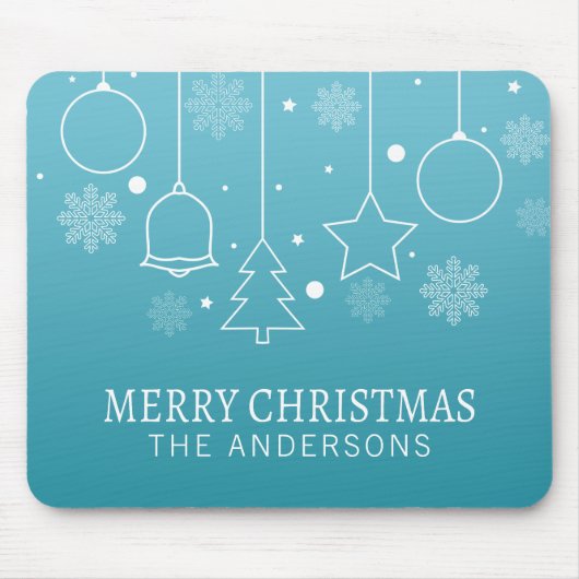 Aangepaste kerstnaam | Mousepad Muismat (Voorkant)