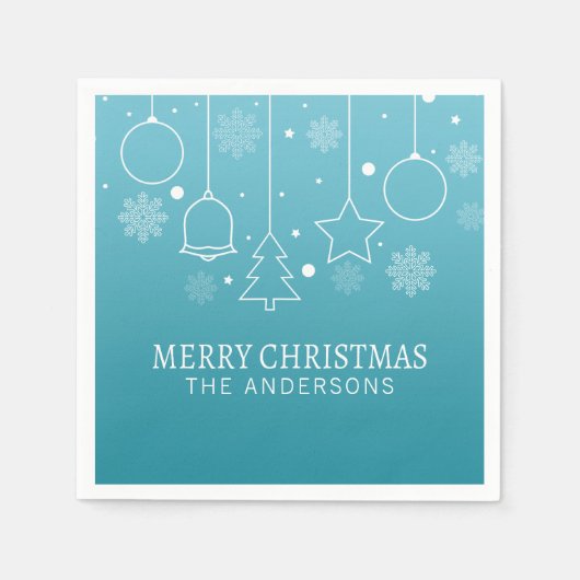 Aangepaste kerstnaam | Napkin Servet (Voorkant)