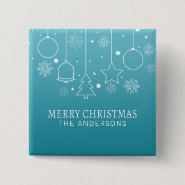 Aangepaste kerstnaam | Pin-Button Vierkante Button 5,1 Cm