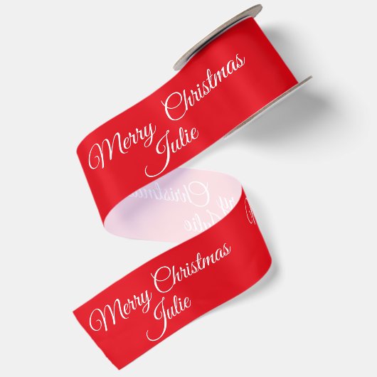Aangepaste kerstnaam satijnen lint (Achterkant)