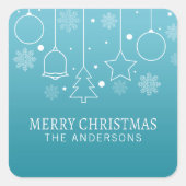 Aangepaste kerstnaam | Stickerzegel Vierkante Sticker (Voorkant)