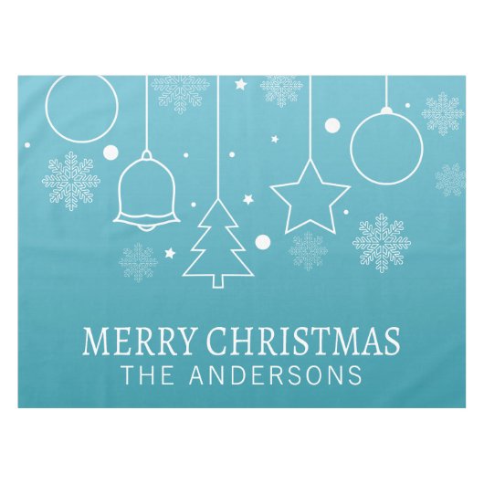 Aangepaste kerstnaam | Tablecloth Tafelkleed (Voorkant (Horizontaal))