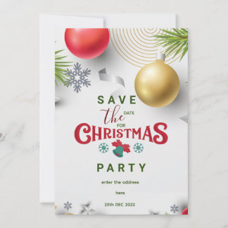 Aangepaste kerstpartij met uitzondering van de dat kaart