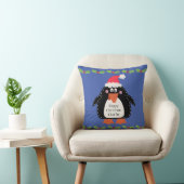 Aangepaste kerstpinguïn Throw Cushion Kussen (Stoel)