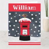 Aangepaste kerstpostbus en Robin Kaart (Voorkant)