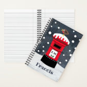 Aangepaste kerstpostbus en Robin-laptop Notitieboek (Binnen)