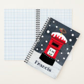 Aangepaste kerstpostbus en Robin-laptop Notitieboek (Binnen)