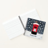 Aangepaste kerstpostbus en Robin-laptop Notitieboek (Binnen)