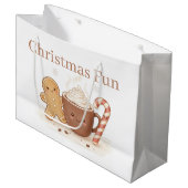aangepaste kerstpret groot cadeauzakje (Voorkant Gekanteld)