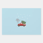 Aangepaste kerstrestanten voor vrachtwagens inpakpapier vel (Voorkant 3)