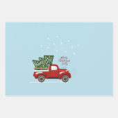 Aangepaste kerstrestanten voor vrachtwagens inpakpapier vel (Voorkant)