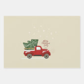 Aangepaste kerstrestanten voor vrachtwagens inpakpapier vel (Voorkant)