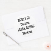 Aangepaste kerstROND-stickers Blanco Sjabloon Ronde Sticker (Envelop)