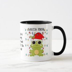 Aangepaste kerstSANTA FROG Mok