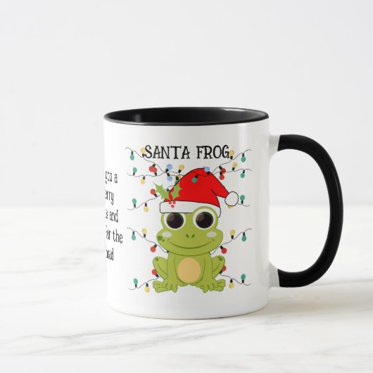 Aangepaste kerstSANTA FROG Mok (Rechts)