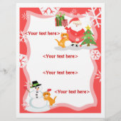 Aangepaste kerstscènes voor zakelijk of persoonlij flyer (Achterkant)