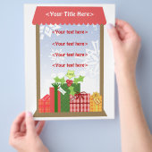 Aangepaste kerstscènes voor zakelijk of persoonlij flyer (Hand)