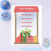 Aangepaste kerstscènes voor zakelijk of persoonlij flyer (Enkel)