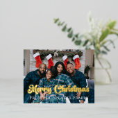 Aangepaste kerstserie Foto Gold Foil Folie Feestdagen Briefkaart (Staand Voorkant)