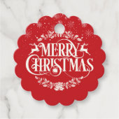 Aangepaste kerstsnowflakes bedankjes labels (Voorkant)