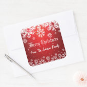 Aangepaste kerstsnowflakes cadeau Label sticker (Envelop)