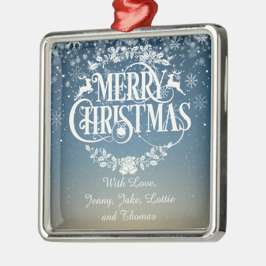 Aangepaste kerstsnowflakes metalen ornament (Links)