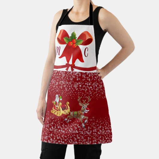 Aangepaste kerstsnowflakes voor Initialen Santa Re Schort (Insitu)