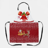 Aangepaste kerstsnowflakes voor Initialen Santa Re Schort (Voorkant)