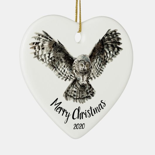 Aangepaste kerststakende vogelgriep keramisch ornament (Rechts)