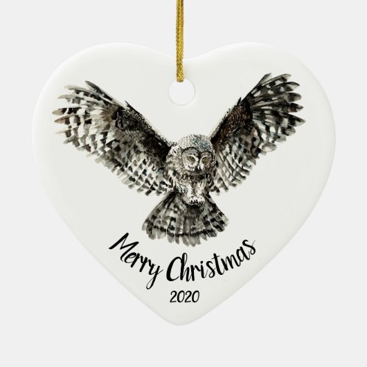 Aangepaste kerststakende vogelgriep keramisch ornament (Achterkant)