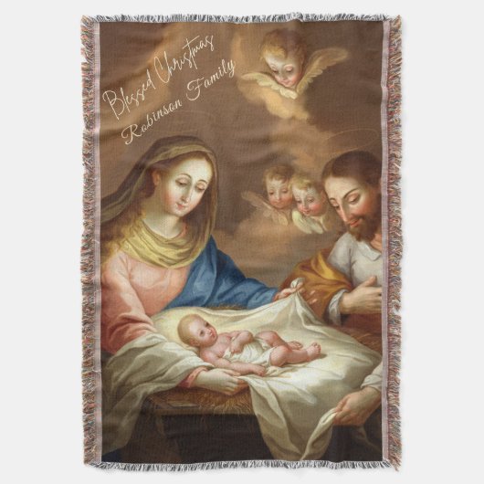Aangepaste kerststal deken (Voorkant Verticaal)