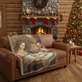 Aangepaste kerststal deken