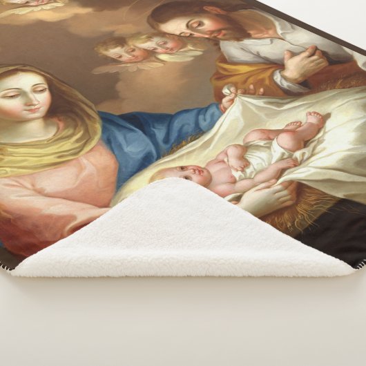 Aangepaste kerststal sherpa deken (3/4)