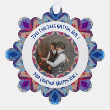 Aangepaste Kerstster Jolly Blue Fotobegroeting