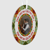 Aangepaste Kerstster Jolly Green Foto Groet Ornament (voorkant)