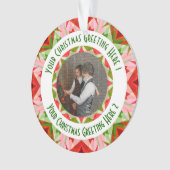 Aangepaste Kerstster Jolly Red Leuke Fotobegroetin Ornament (voorkant)