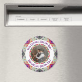 Aangepaste Kerstster Winter Grey Fotogroet Magneet (Insitu (Vaatwasser))