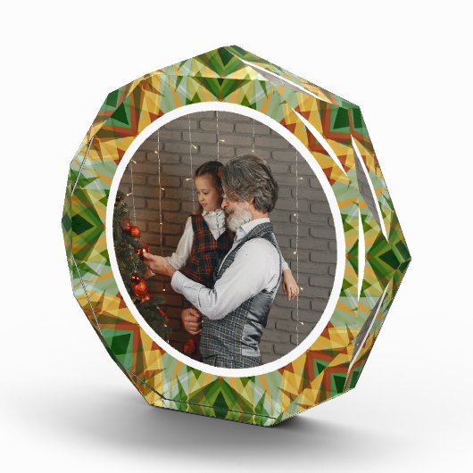 Aangepaste Kerstster Winter Groene Herfst Bruin Fotoblokken (Rechts)