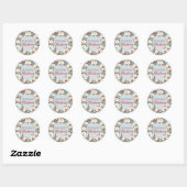 Aangepaste kerststickers met handschrift ronde sticker (Vel)