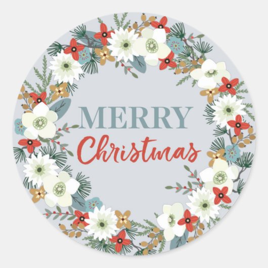 Aangepaste kerststickers met handschrift ronde sticker (Voorkant)