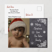 Aangepaste kerststijl met Briefkaart voor kerstmis (Voorkant / Achterkant)