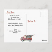 Aangepaste kerststijl met Briefkaart voor kerstmis (Achterkant)